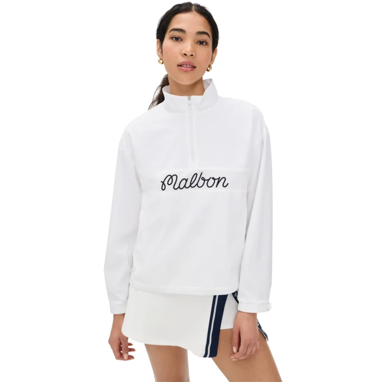 Malbon Cross Court Windbreaker White 6