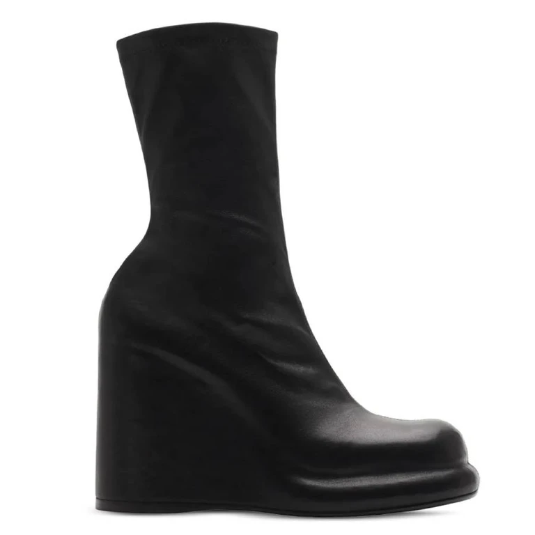 Burberry High Wedge Heel Pillar Boots