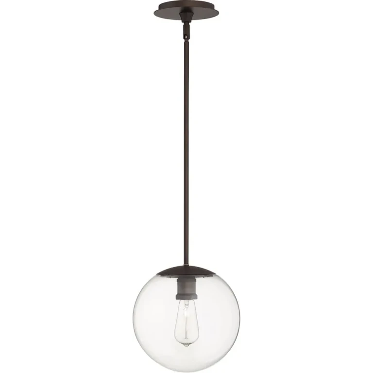 Quorum Transitional Pendant Light in Oiled Bronze