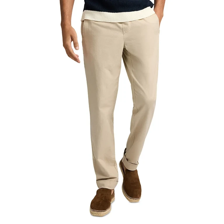 Onia Linen Cotton Stretch Cuff Pants