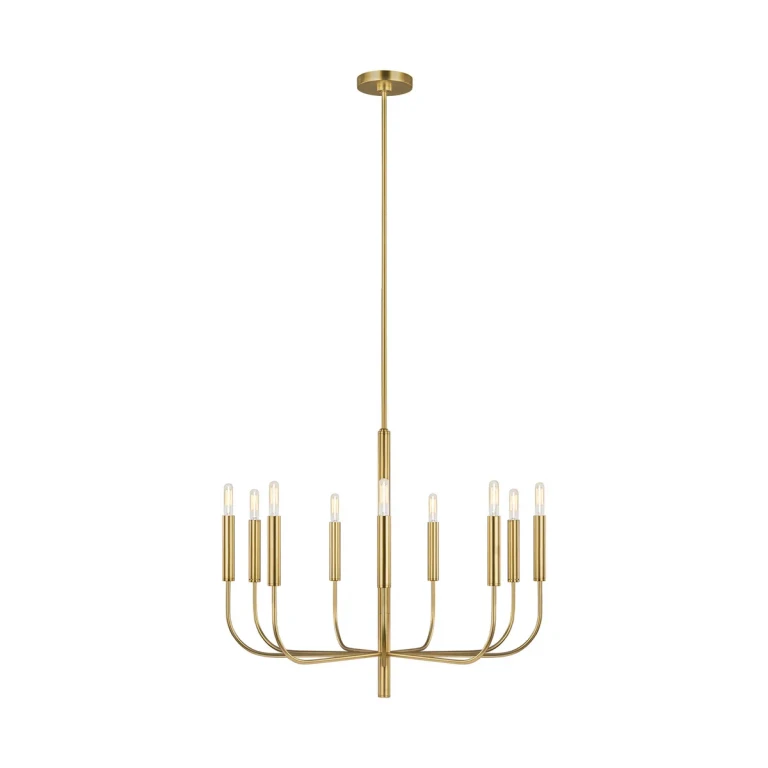 Visual Comfort Studio Brianna 9-Light Chandelier in Burnished Brass by Ellen Degeneres