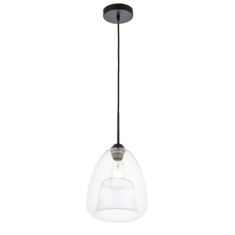 Black One Light Pendant from the Kason Collection