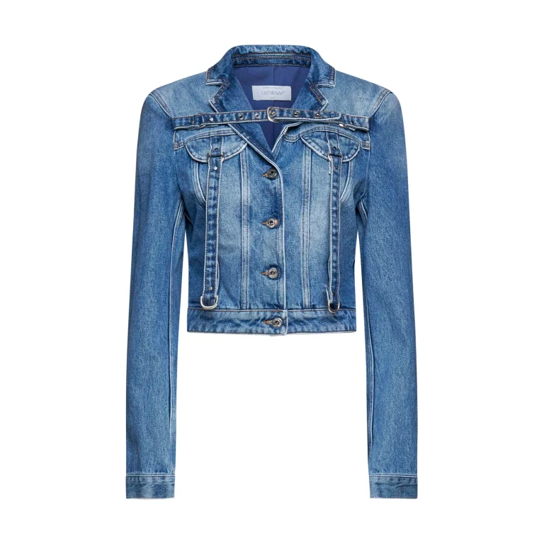 Off-White Damen Casual Jacke - Blau