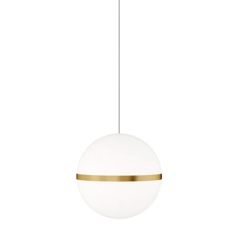 Natural Brass LED Pendant from the Hanea Collection