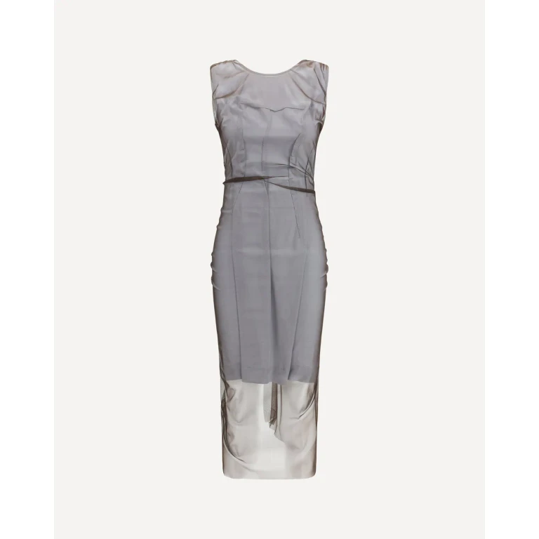 MARGIELA Semi-sheer midi Dress Female 40