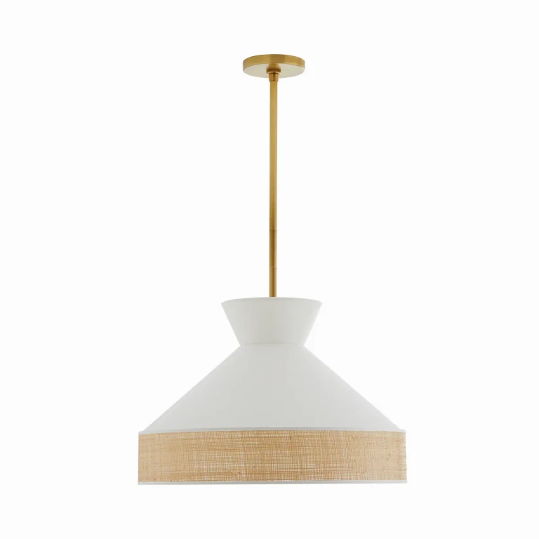 White One Light Pendant from the Malena Collection