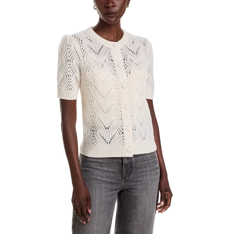 Cashmere Crewneck Cardigan Sweater - Exclusive