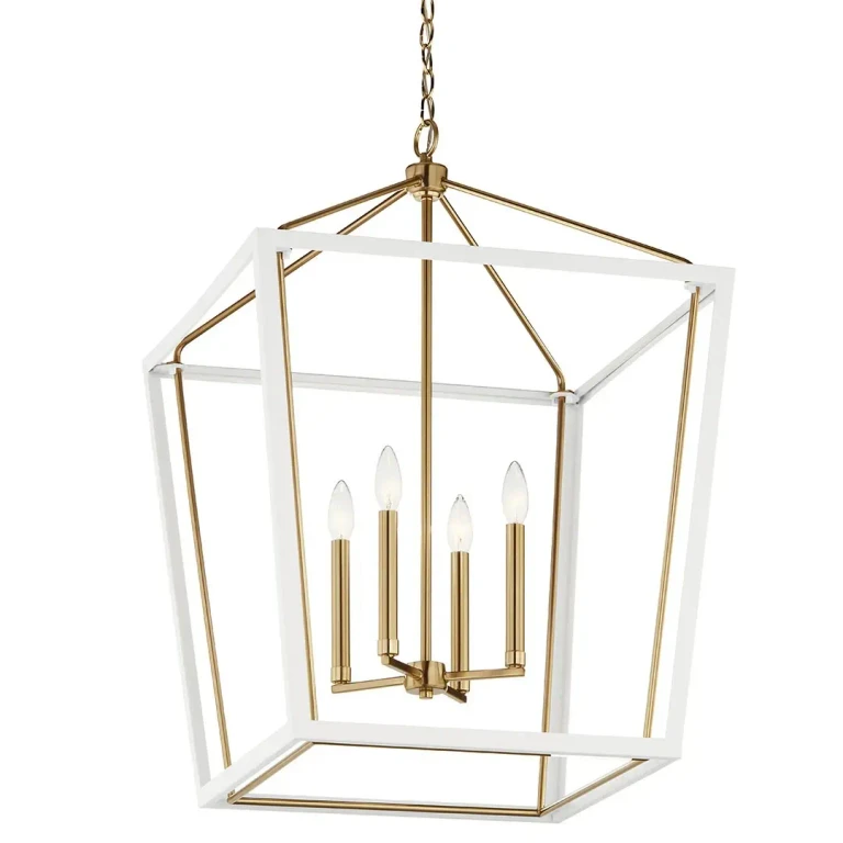 Champagne Bronze Foyer Pendant from the Delvin Collection