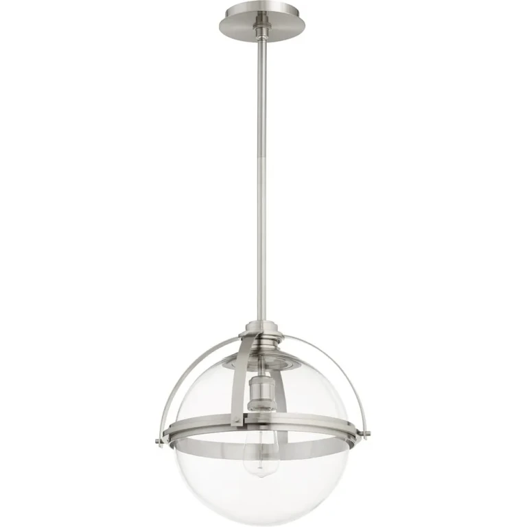 Quorum Transitional 15" Pendant Light in Satin Nickel