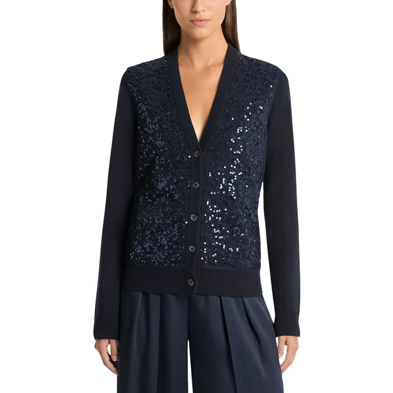 Michael Kors Collection Lace Front Cardigan