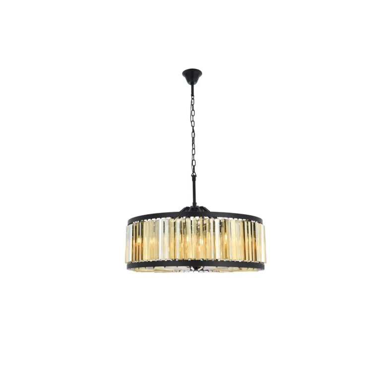 Matte Black Chandelier from the Chelsea Collection