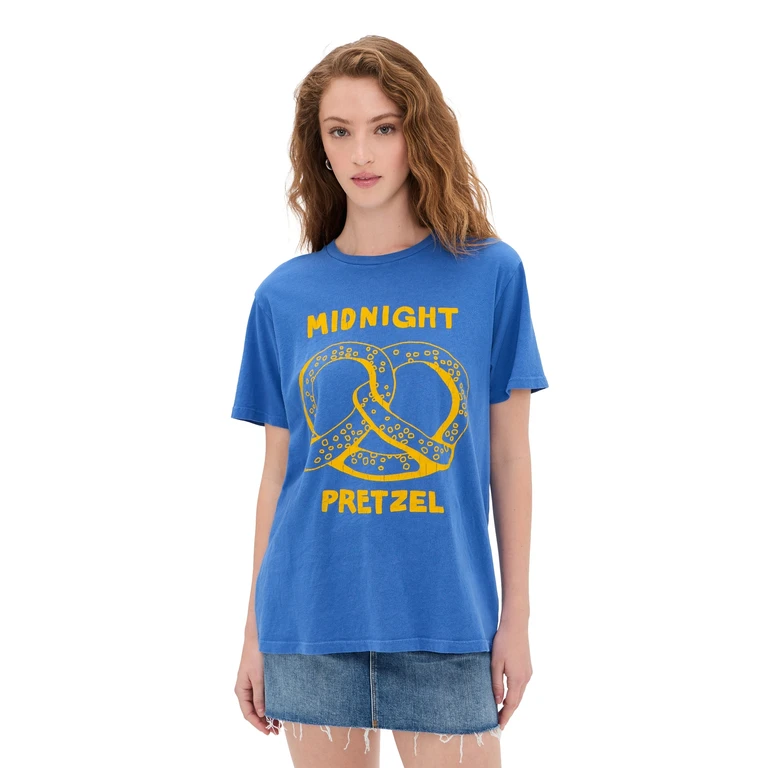 MOTHER The Rowdy T-Shirt Midnight Pretzel M