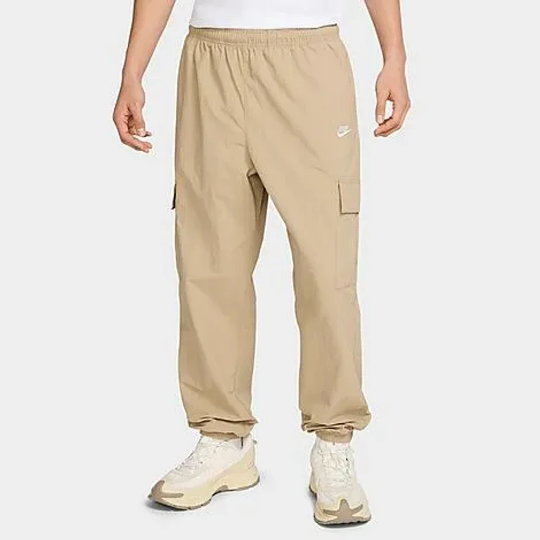 Nike Men's Club Woven Cargo Pants in Photon Dust/Photon Dust Size: XS