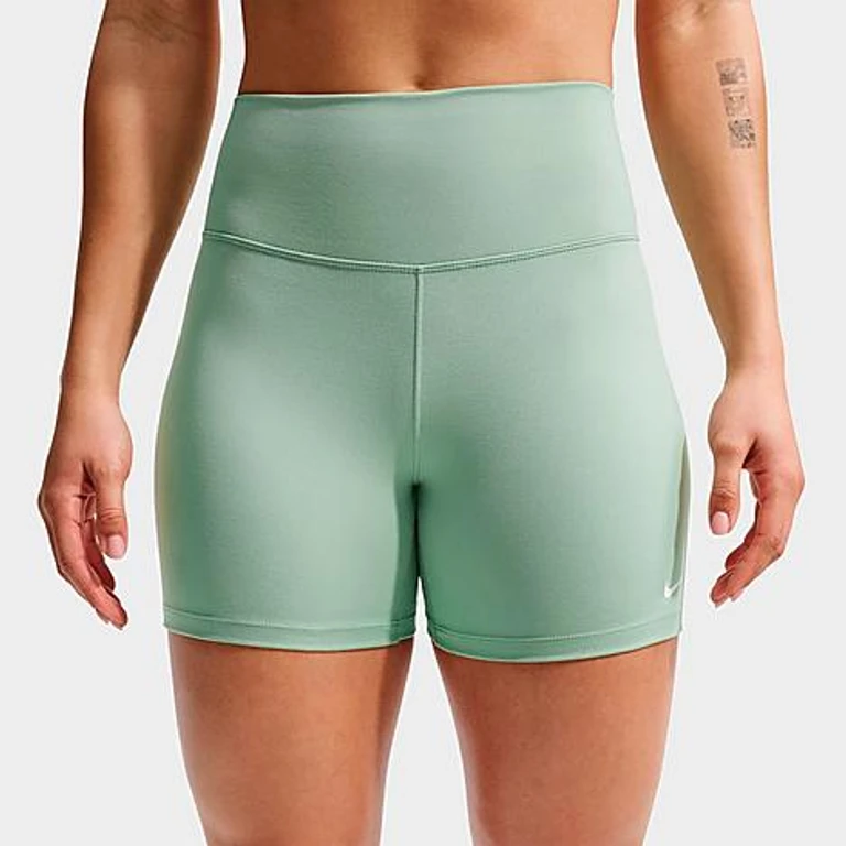 Nike Women's One High-Waisted 5" Biker Shorts in Steam/White Size: XXS
