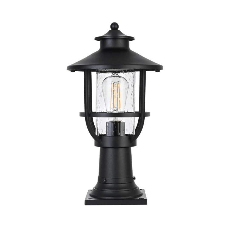Black Outdoor Post Mount from the Janney Collection