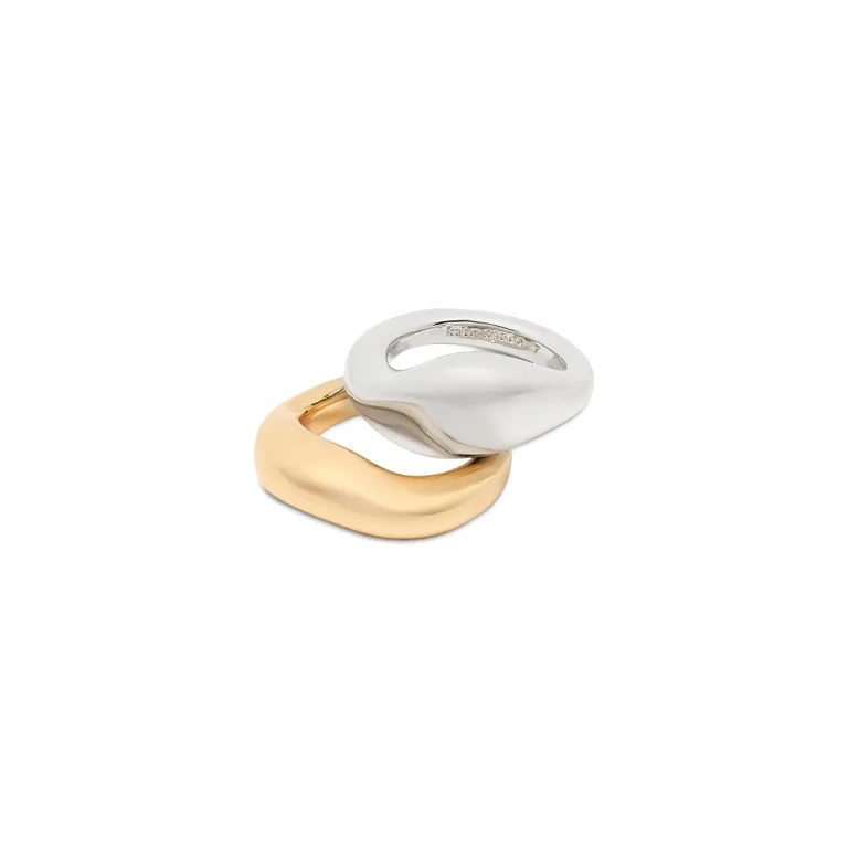 kate spade new york Two Tone Molten Stacking Rings, Set of 2