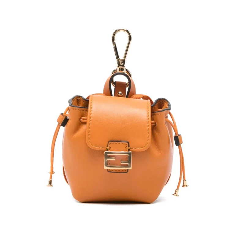 Fendi Drawstring Logo-plaque Bag Charm