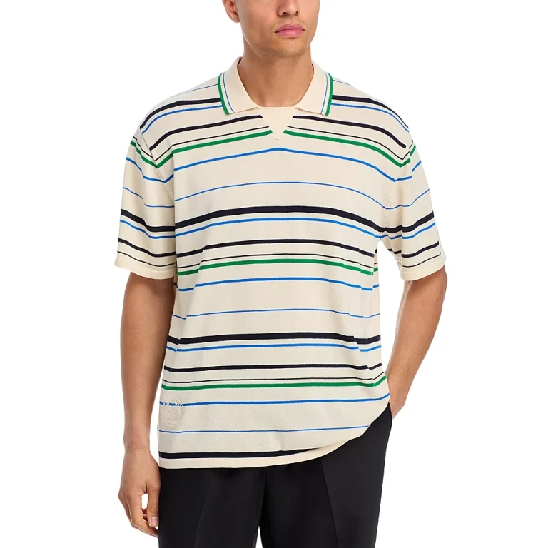 Adidas x Wales Bonner Regular Fit Striped Knit Polo