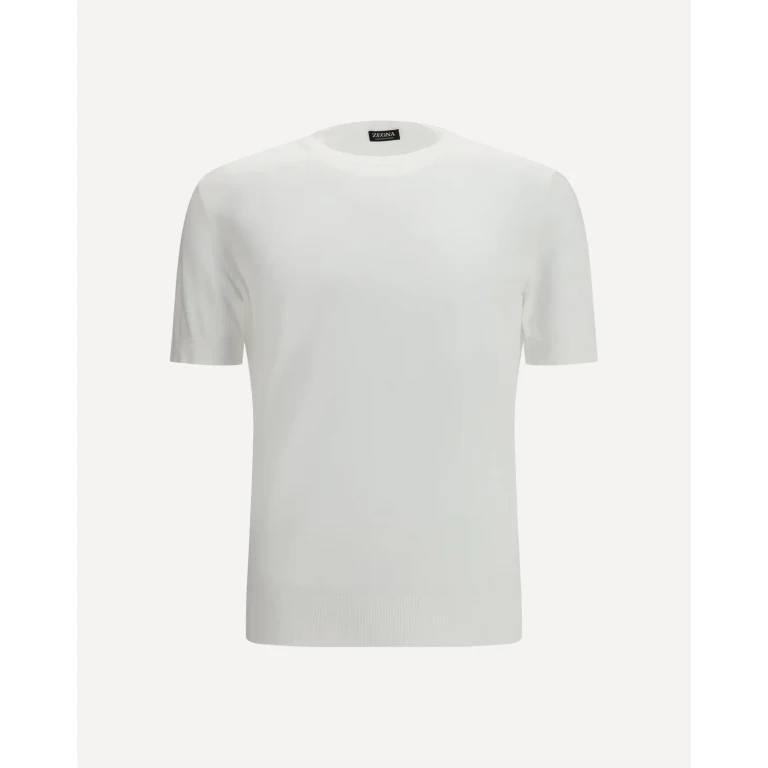 ZEGNA Crewneck cotton short sleeve Knit Male 46