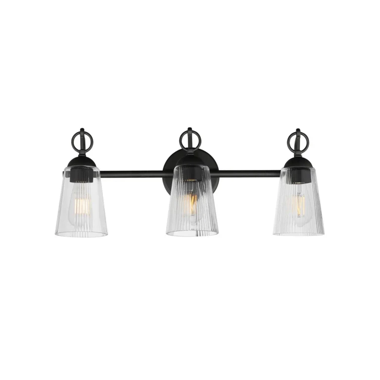 Black Bathroom Vanity Light from the Jackson Hole Collection