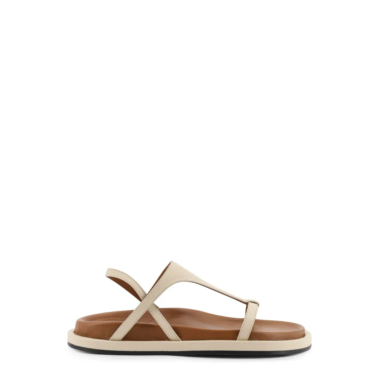 Low Slingback Grained Leather Sandals with Open Toe (1233841100)