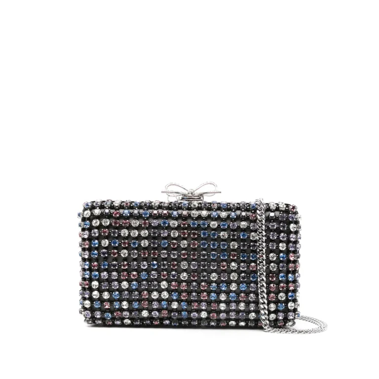 Self-portrait Chainmail Crystal-embellished Mini Clutch Bag
