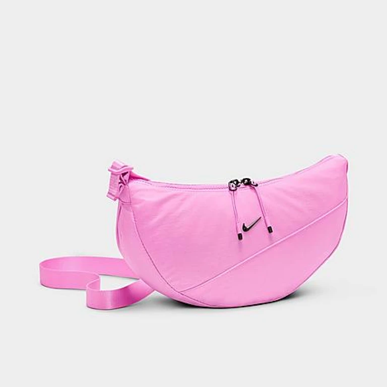 Nike Women's Aura Crescent Crossbody Bag (4L) in Light Magenta/Black