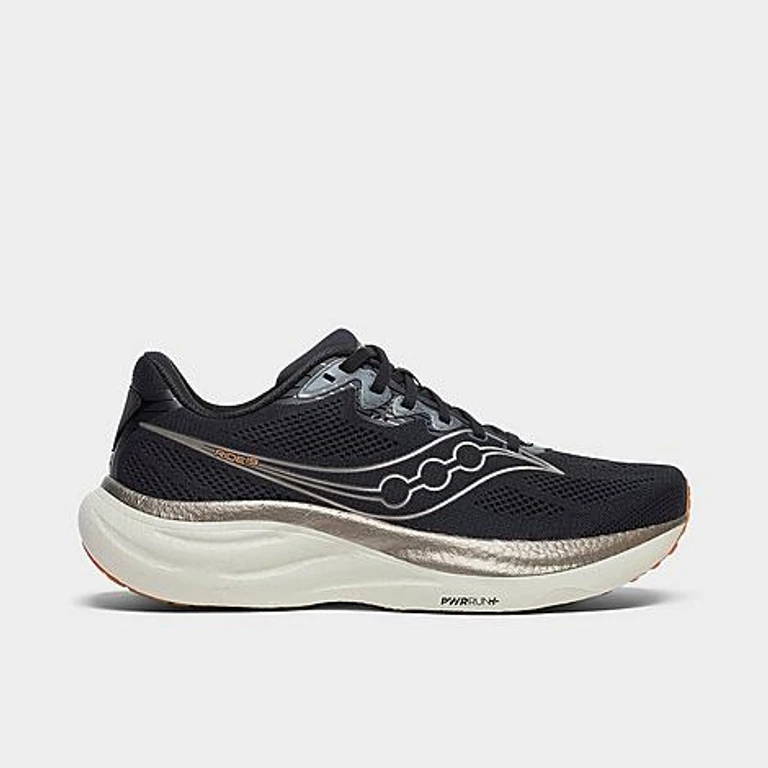 Saucony Men's Ride 19 Running Shoes in Black/Pewter Size: 7.5