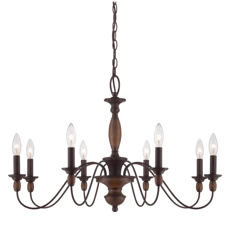 Holbrook 8-Light Chandelier in Tuscan Brown