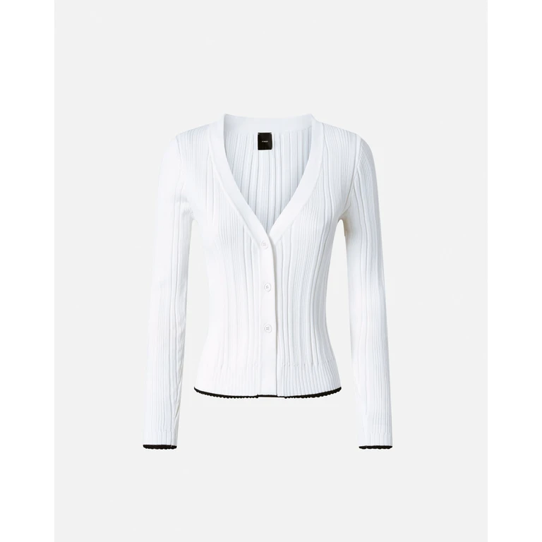 Pinko - Cardigan col V en maille côtelée - XS