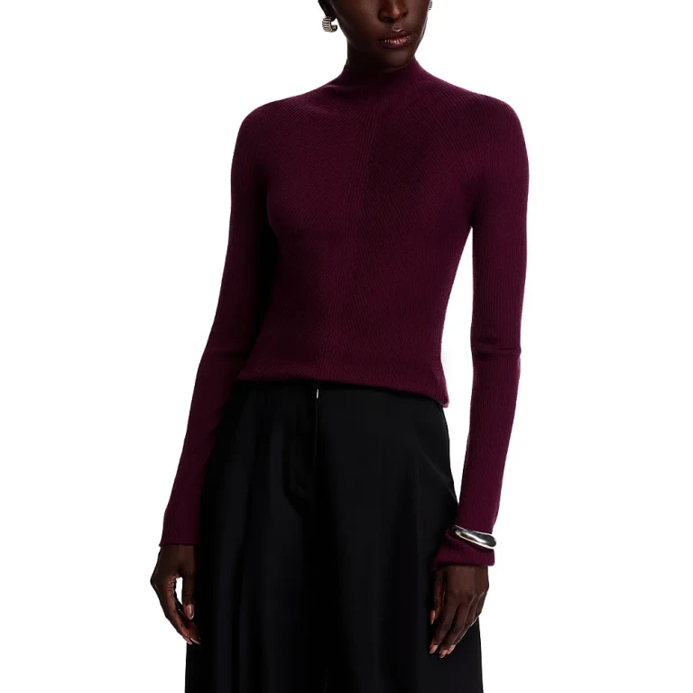 Boss Foliora Wool Mock Neck Sweater