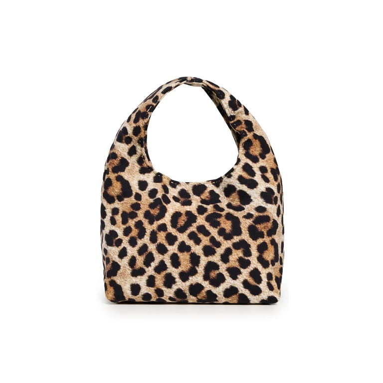 Loeffler Randall Kenzie Small Leopard Print Bucket Clutch