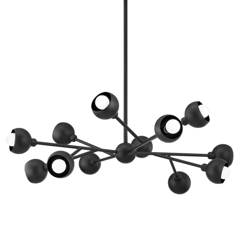Soft Black Chandelier from the Colt Collection