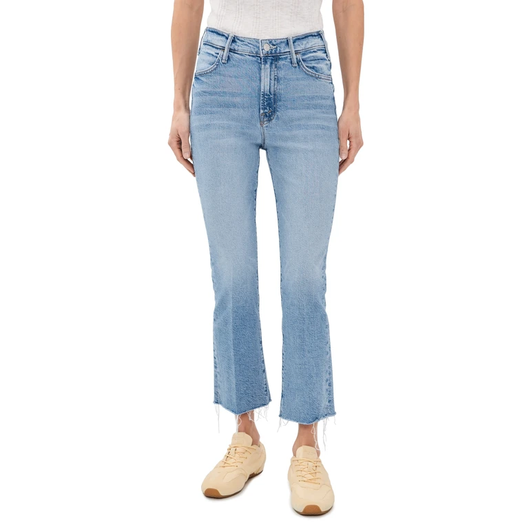 MOTHER Petite Lil Hustler Ankle Fray Jeans Sow Surreal 33