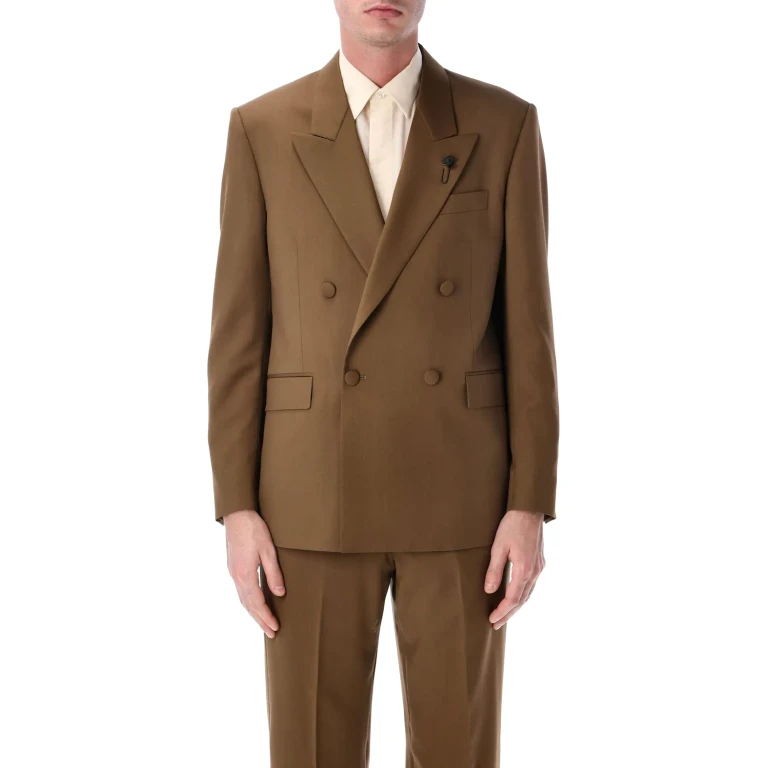 Double-Breasted Blazer in Pure Virgin Wool with Peak Lapels (PA5834EICN64414400)