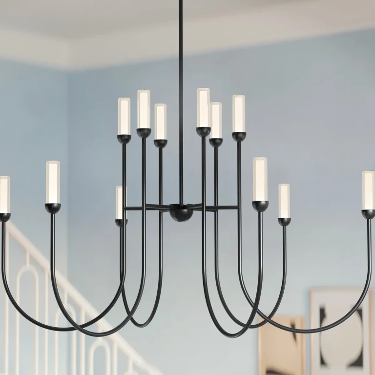Black LED Chandelier from the Moraine Collection