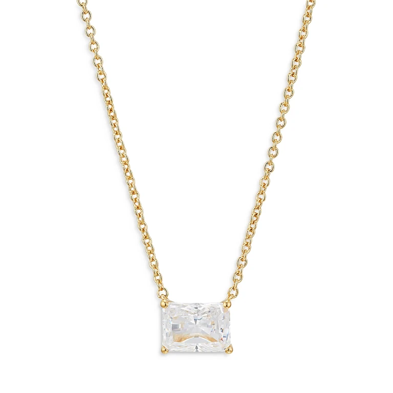 Nadri Modern Love Emerald Cut Pendant Necklace, 16-18