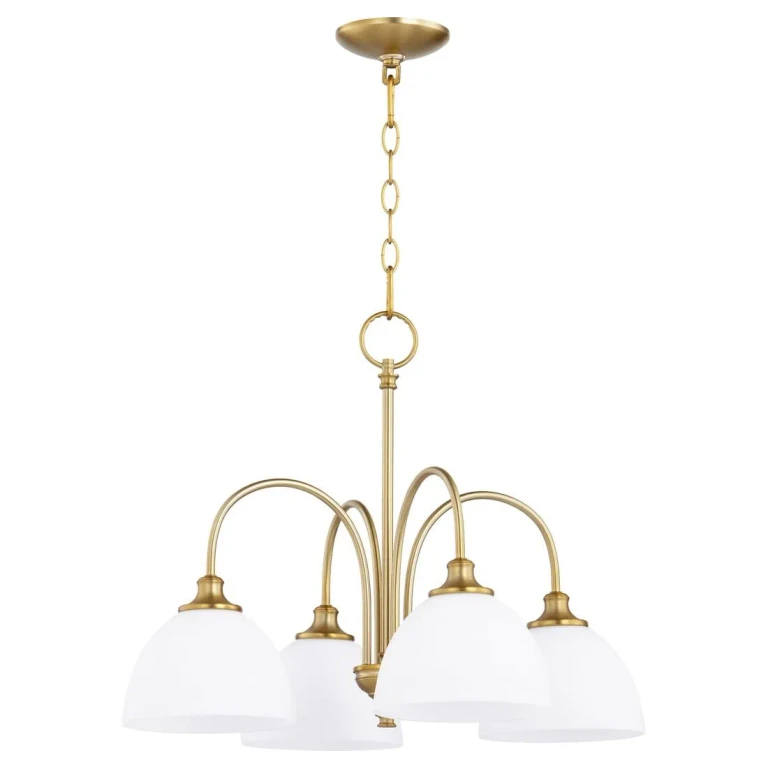 Quorum Celeste 4-Light 18" Dinette & Breakfast Chandelier in Aged Brass