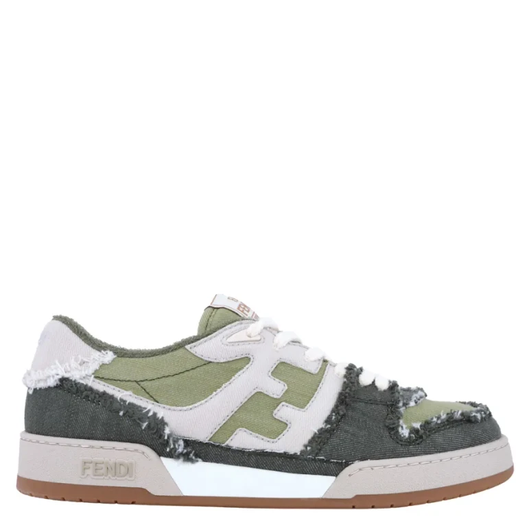 Fendi Match Denim Low-Top Sneakers