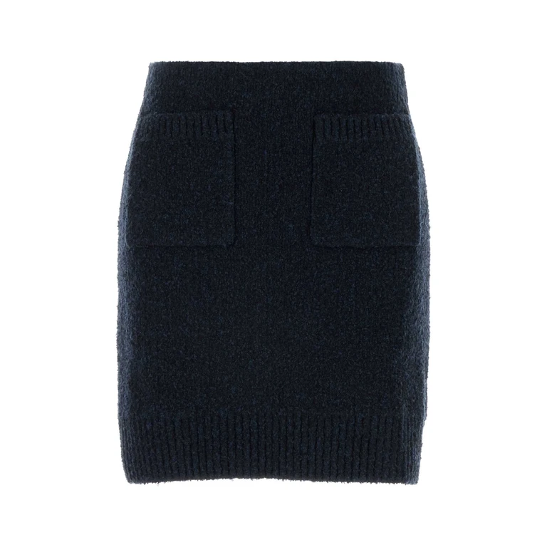 Bottega Veneta Midnight Blue Bouclã Mini Skirt Navy Gonne - Women