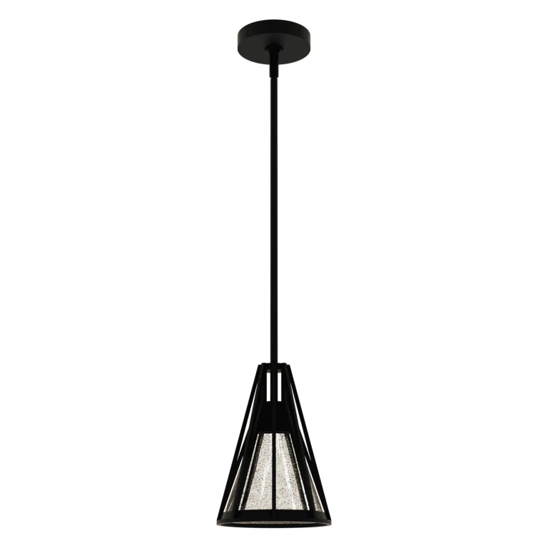 Natural Black Iron One Light Mini Pendant from the Rafner Collection