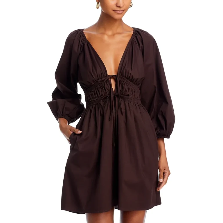 Wayf Leighton Poplin Mini Dress