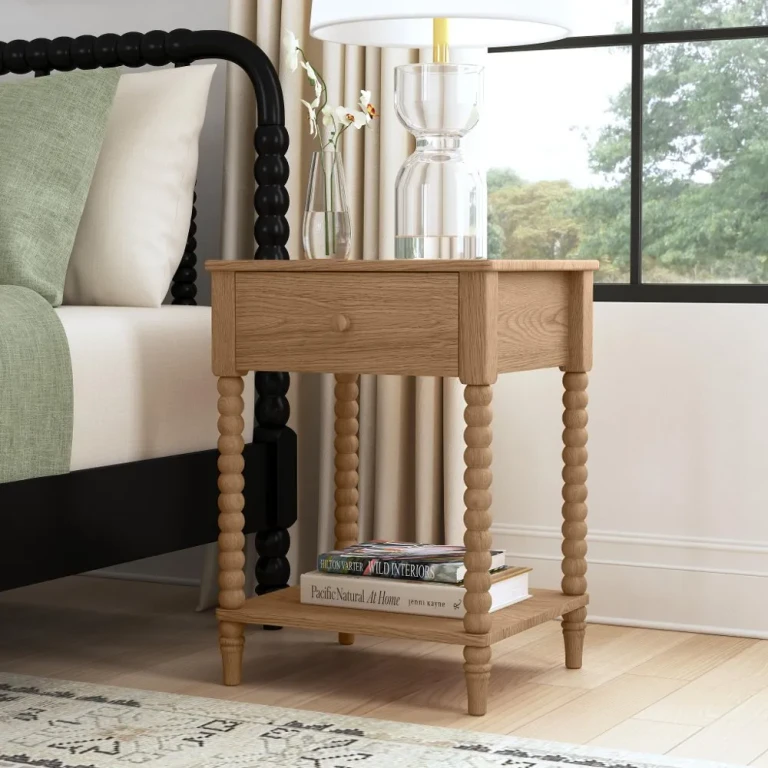 Spindle Light Oak Nightstand