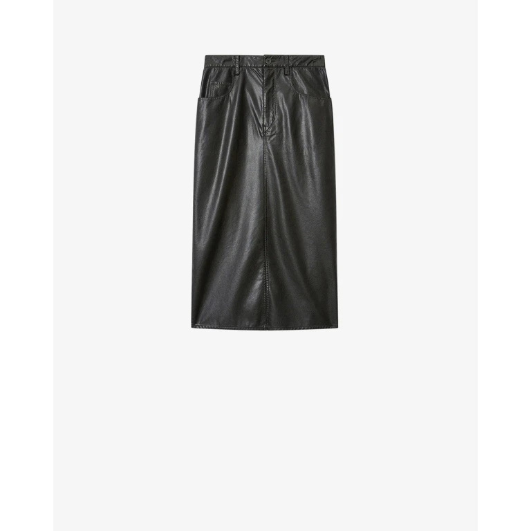 Jupe Nilauria Effet Cuir - Femme - Noir - Taille 34 - Marant Étoile