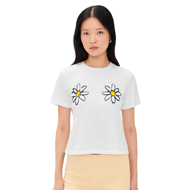 Sunny Somewhere Fresh As A Daisy Tee White XL