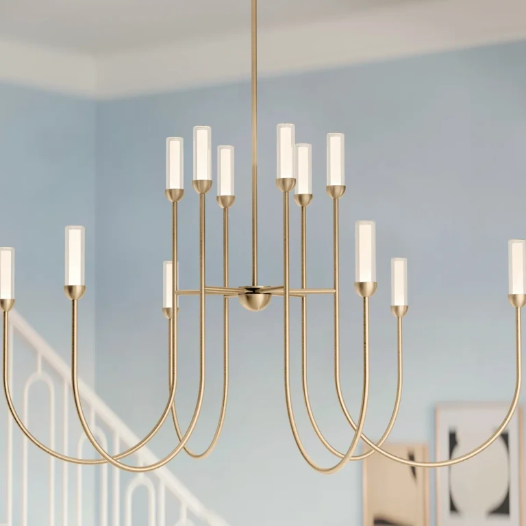 Champagne Bronze LED Chandelier from the Moraine Collection