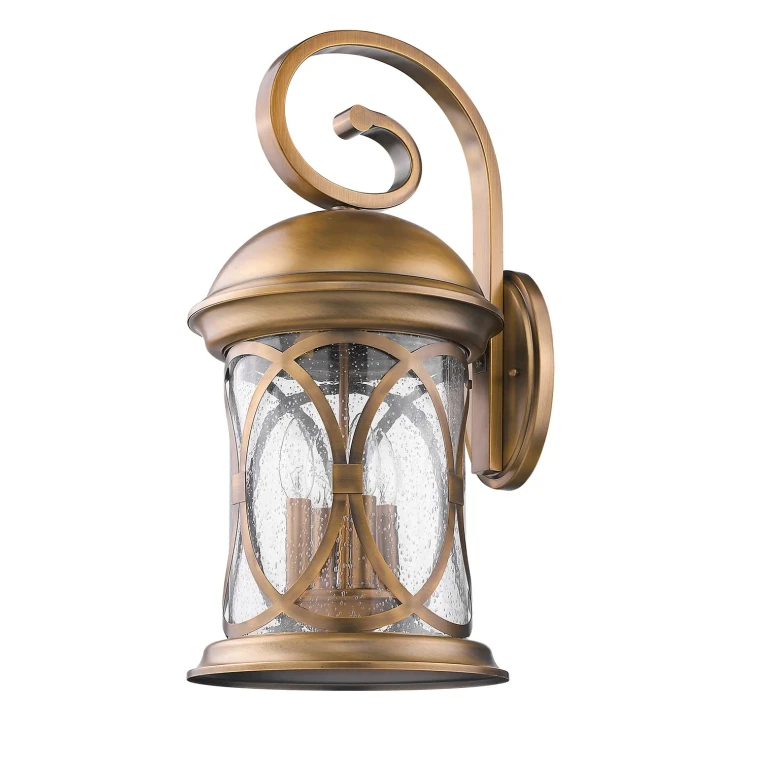 Antique Brass Four Light Wall Sconce from the Lincoln Collection