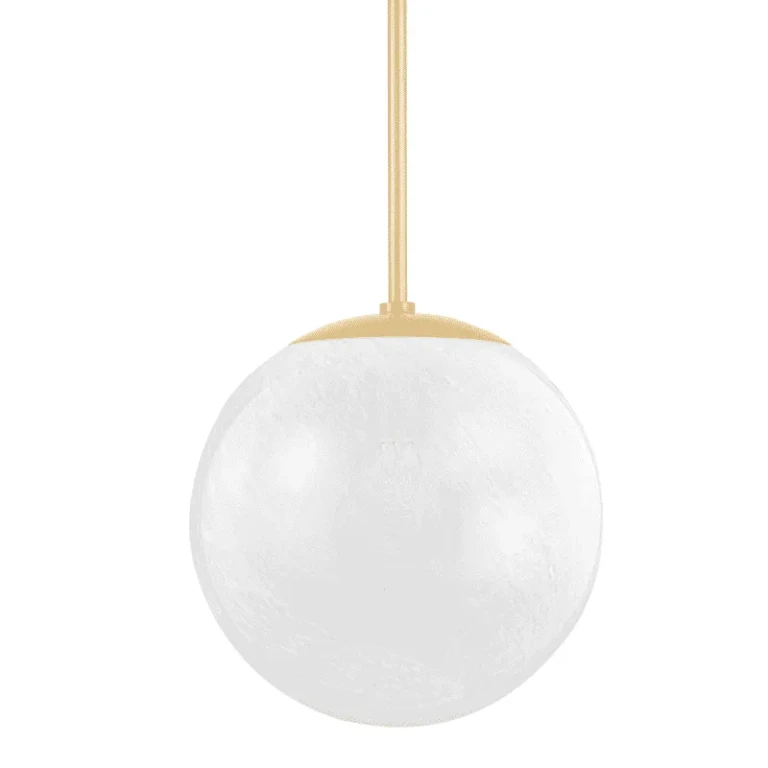 Aged Brass One Light Pendant from the Burlington Collection