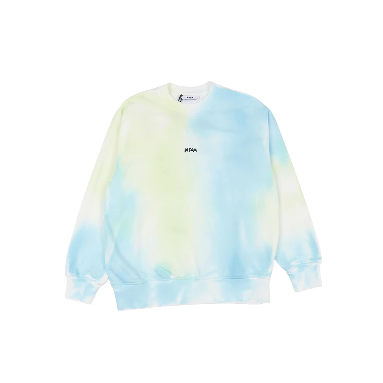 MSGM SWEATSHIRT BOY Light Blue Cotton