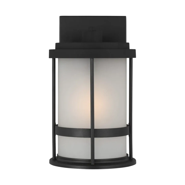 Black One Light Outdoor Wall Lantern from the Wilburn Collection